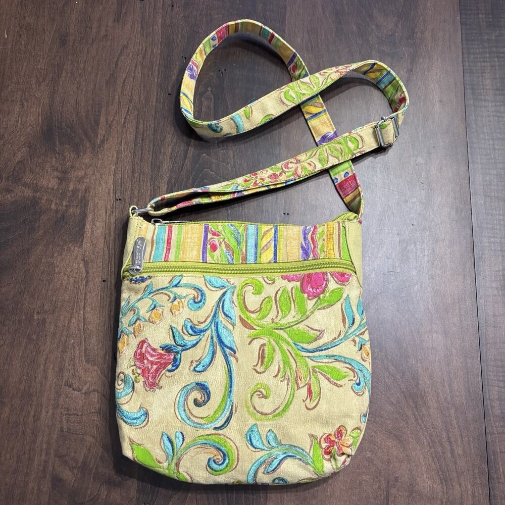 KATE McROSTIE Boho Cottagecore Cotton Floral Shoulder Bag Purse Adjustable Strap